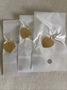 Plunder Gold Heart Pendant Charms